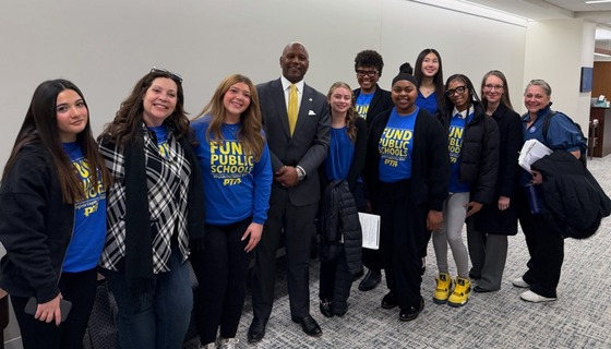 Dr. Hylton and PTA members at the state capitol
