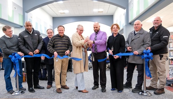Ribbon cutting for LaPrade Library reopening