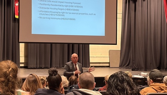 Mr. Carroll at a town hall meeting