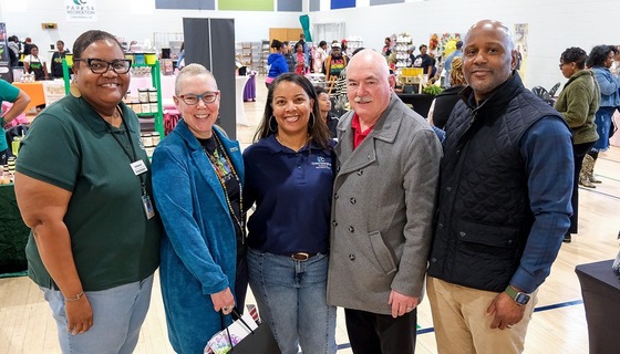 Board members and others at the Black History Month Market