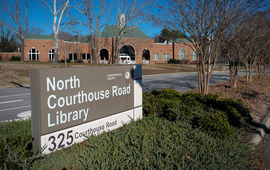 An exterior view of Chesterfield's North Courthouse Road Library