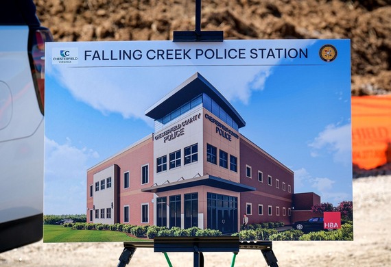 A rendering of Chesterfield's planned Falling Creek Police Precinct building