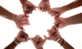 Hands grabbing each other