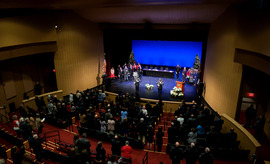 Wide shot of an auditorium