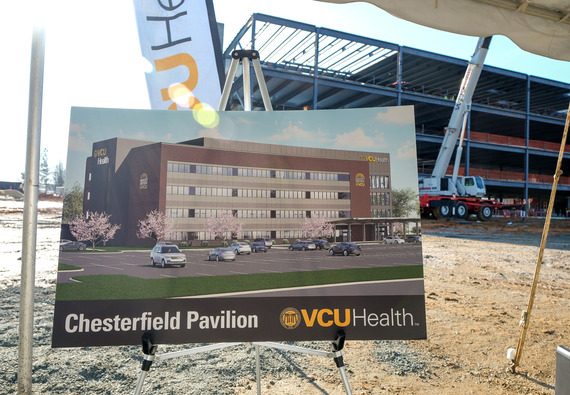Topping Out ceremony for VCU Health's Chesterfield Pavilion Wed. March 4, 2026.