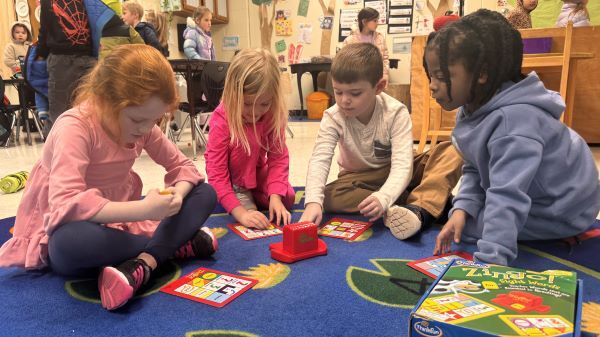 Students learning in a Chesterfield kindergarten class 