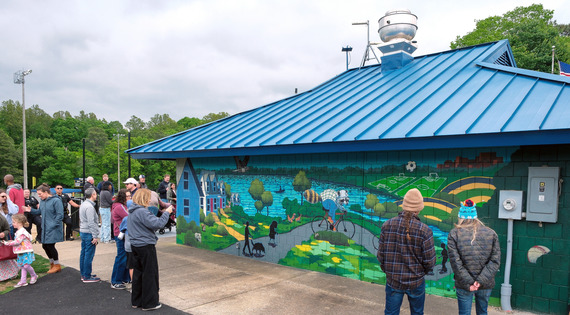 Chesterfield unveiled its first community mural during Sunday's Art in Action event at Rockwood Park 