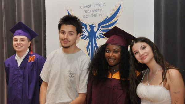 Students mark their completion of the curriculum at the Chesterfield Recovery Academy