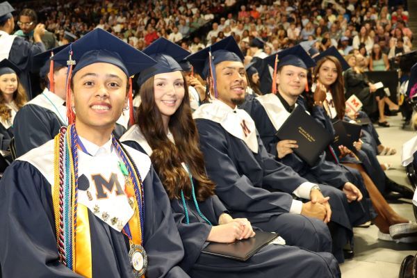 Manchester High School seniors during the Class of 2026 commencement ceremony at VCU