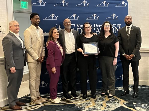 Chesterfield County Public Schools was recognized for business and industry partnerships at the CTE Creating Excellence Awards 