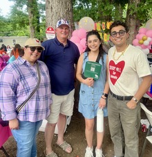 Hon. Jim Ingle, Dalila Medrano, Sara Villeda and Gustavo Espinosa at Shady Hill Block Party