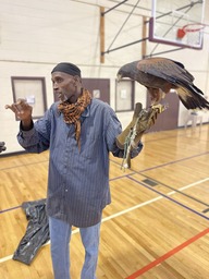 Rodney Stotts and hawk Agnes