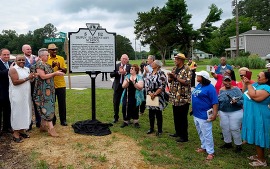 A historical marker was dedicated at the former site of Dupuy Elementary School on Monday, June 29
