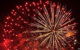 Fourth of July fireworks explode in midair