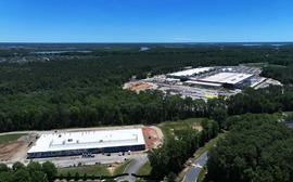 Aerial view of data center