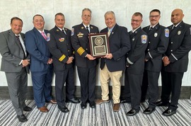 Chesterfield Fire and EMS officials receive plaque after department gained a prestigious national accreditation 