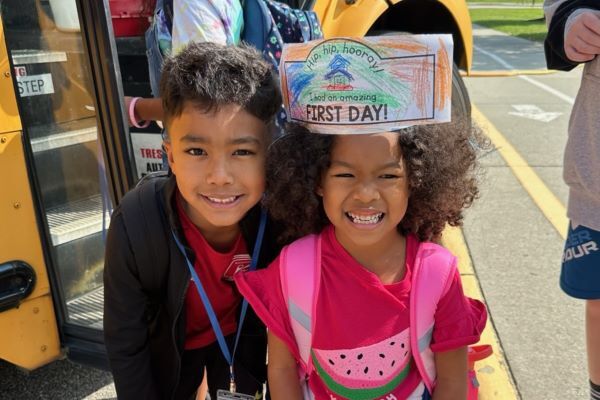 Students arrive for their first day of the 2026-27 school year