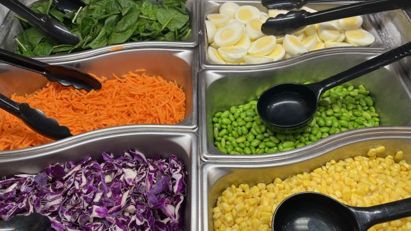 An array of vegetables and other healthy foods