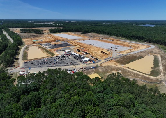 Google's data center campus under construction in eastern Chesterfield