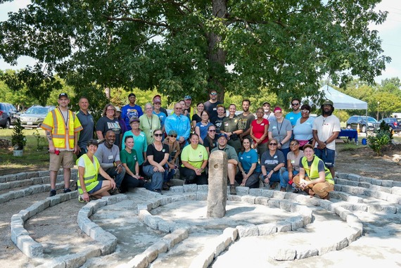 Chesterfield employees donated their time to install a Meditation Garden at the county government complex