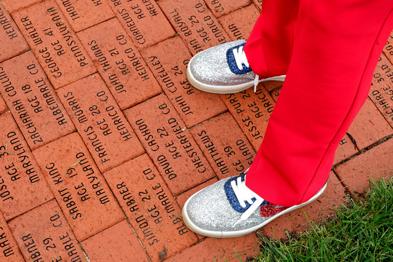 A new commemorative walkway of bricks engraved with the names of Revolutionary War soldiers who trained in Chesterfield