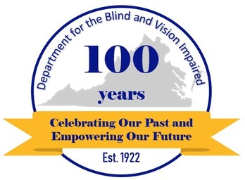 DBVI Centennial round Logo Celebrating Our Past and Empowering our Future