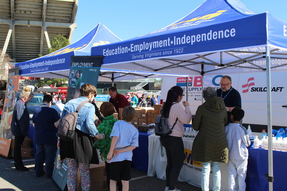 Group of people at DBVI booth