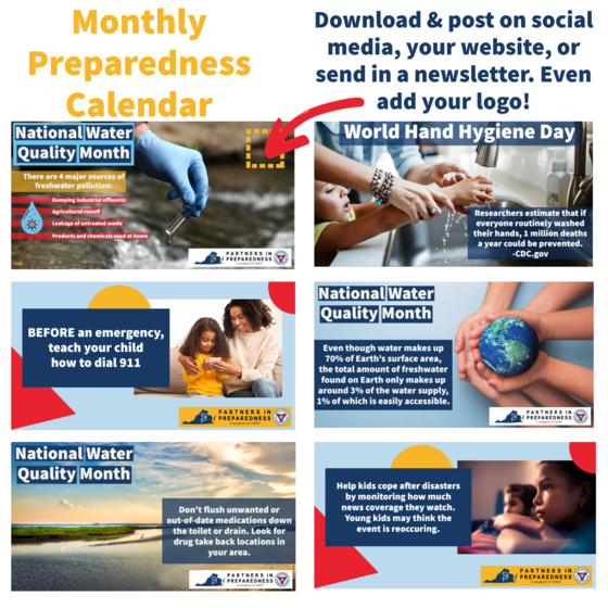 Monthly Preparedness Calendar