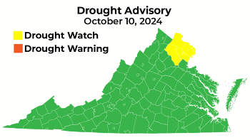 October 10 Drought Advisory Update map
