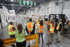 DEQ pollution prevention staff tour Trex in Winchester