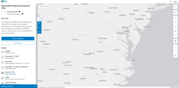 Renewable energy development atlas screenshot