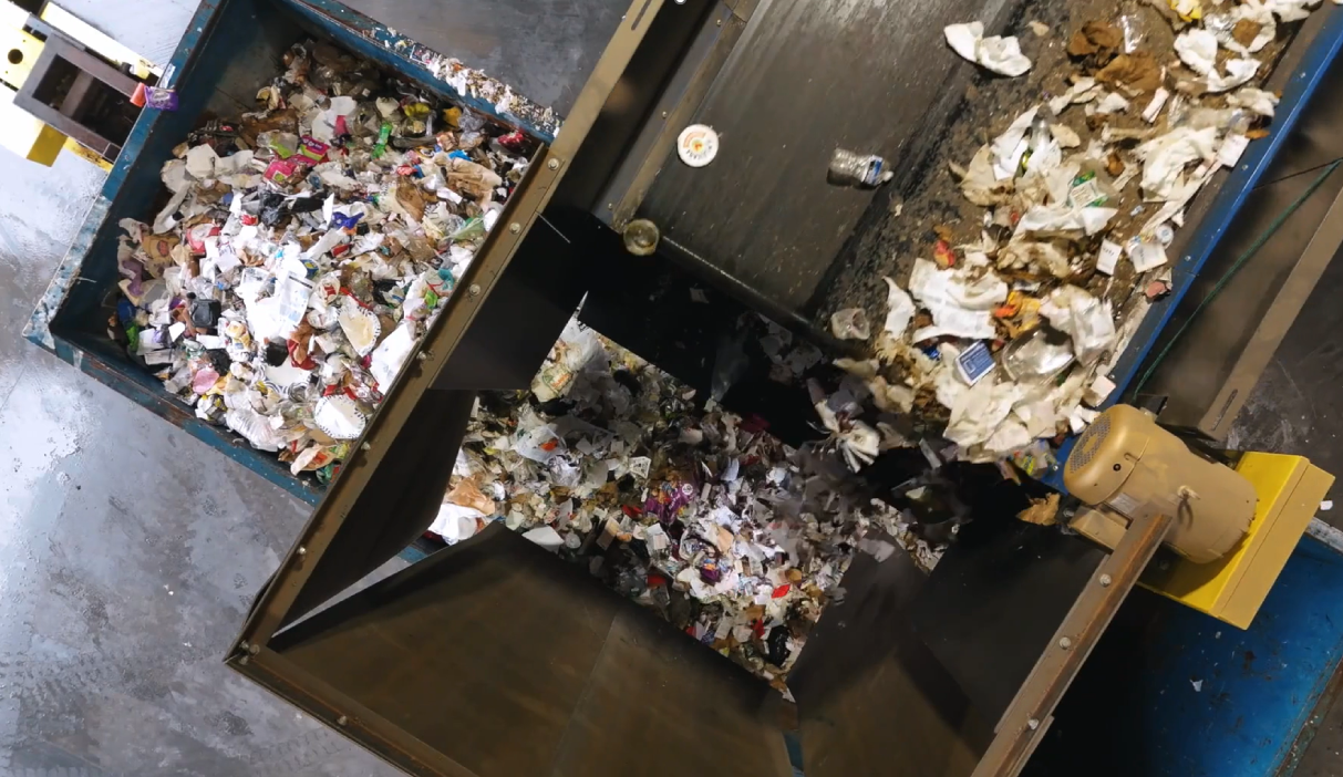 view from above of AI waste diversion by AMP 