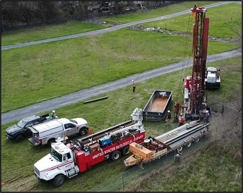Drilling of state observation well in Harrisonburg Virginia