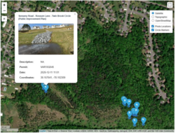 Screenshot from mobile inspection tool 