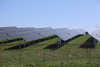 solar panels in a field