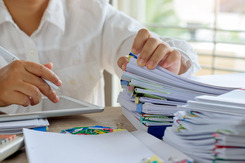 stock image of paperwork