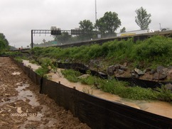 Stormwater Management practices during a rainstorm