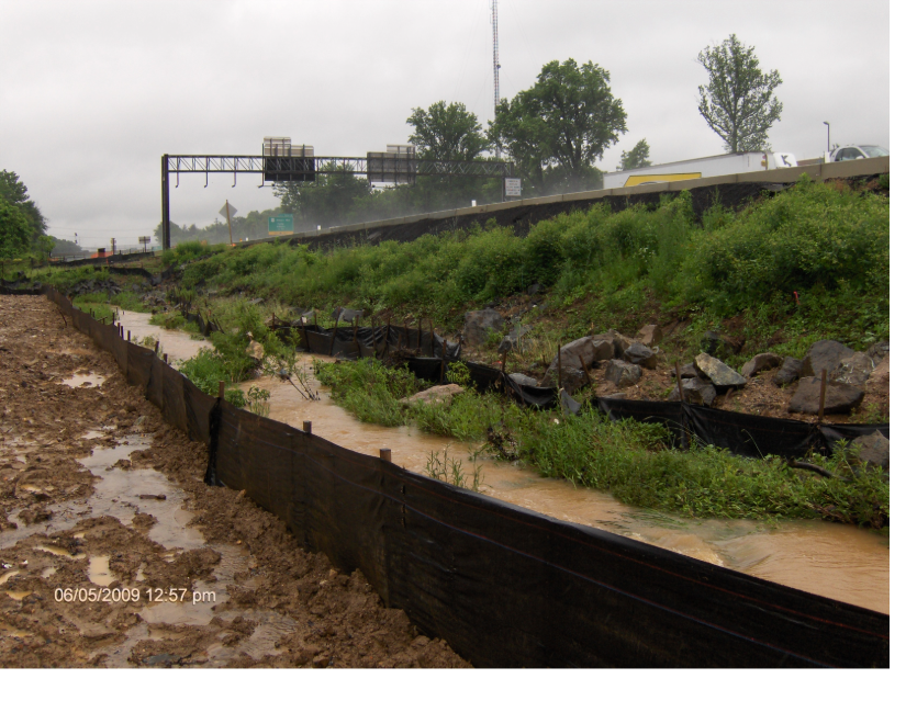 Stormwater management during a rainstorm
