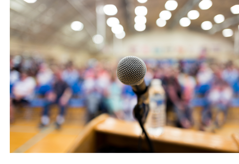Microphone at Town Hall meeting