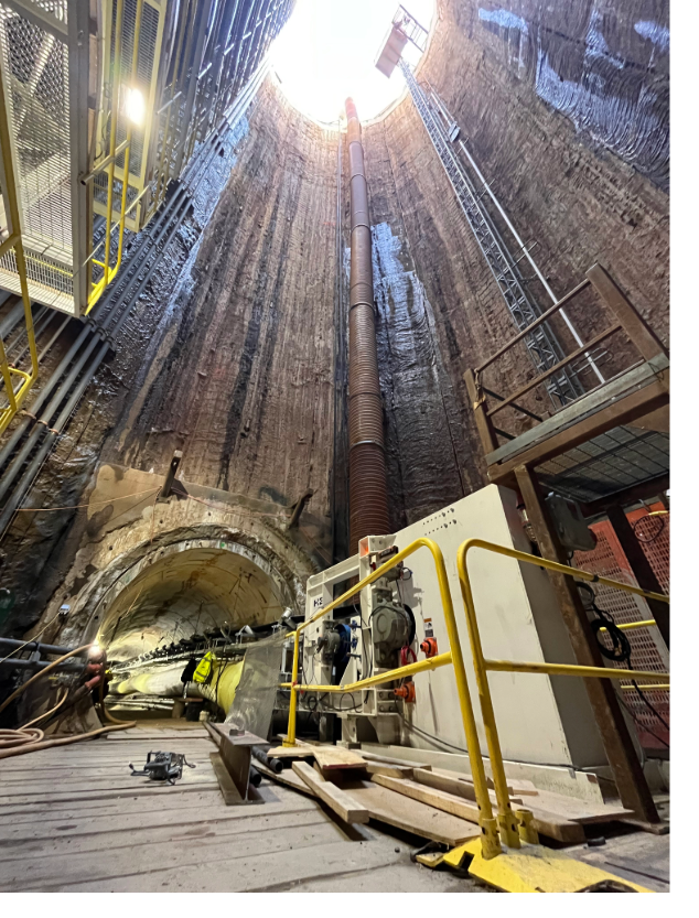 View of the RiverRenew bottom of the Screening shaft