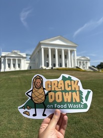 Friendly Virginia Peanut at the Virginia Capitol