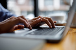 Close up of a laptop keyboard
