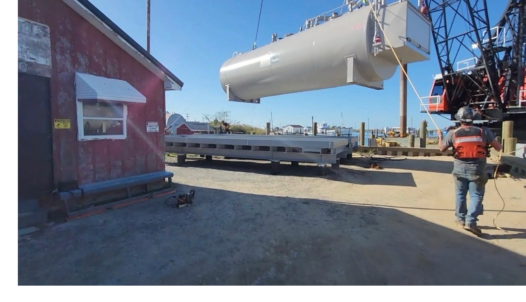 New petroleum tank at Tangier Island