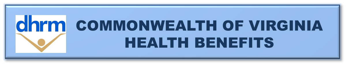 DHRM logo and Commonwealth of Virginia Health Benefits