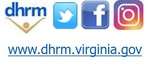 DHRM, Twitter, Facebook and Instagram logos