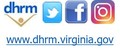 DHRM , Twitter, Facebook and Instagram logos