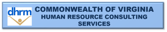DHRM logo and Commonwealth of Virginia Human Resource Consulting Services