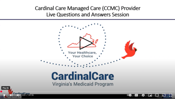 CCMC Provider Q&A video