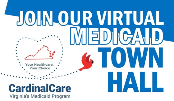 Virtual Medicaid town hall Flyer