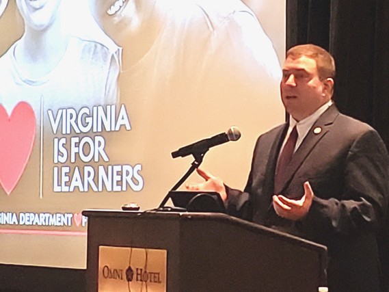 Dr. Lane gives remarks at the Virginia Literacy Summit